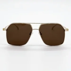 AM0372 Brown Gold Sunglasses