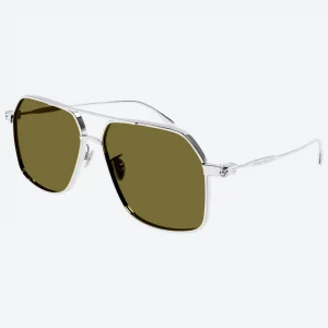 AM0372 Silver Green Sunglasses
