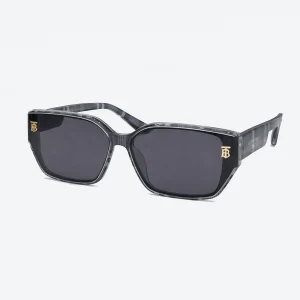 BE2396 Check Grey / Dark Grey Square Sunglasses