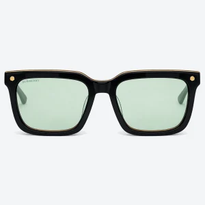 BE4337 Black / Light Green Square Sunglasses