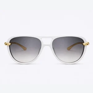 BV1391S Knot Aviator Sunglasses White