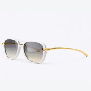 BV1391S Knot Aviator Sunglasses White