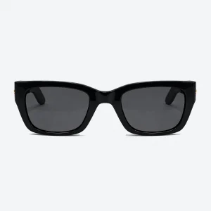 BV1393S Black Rectangular Sunglasses