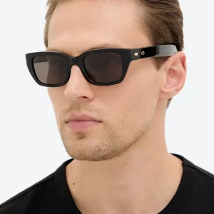 BV1393S Rectangular Sunglasses 001 BKGY