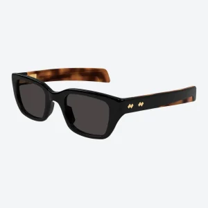 BV1393S Rectangular Sunglasses 001 BKGY