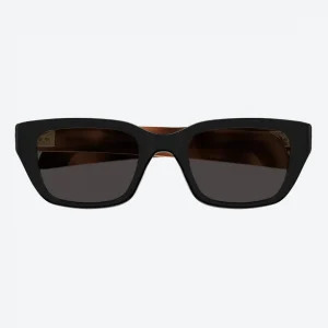 BV1393S Rectangular Sunglasses 001 BKGY