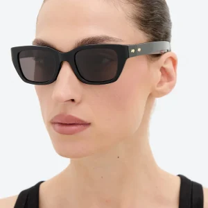 BV1393S Rectangular Sunglasses 001 BKGY
