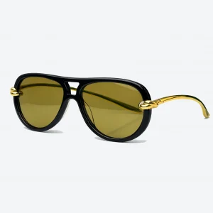 BV1418S 007 Black / Yellow Knot Aviator Sunglasses