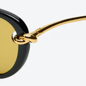 BV1418S 007 Black / Yellow Knot Aviator Sunglasses