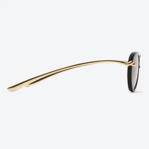 BV1418S Black Gold Aviator Sunglasses
