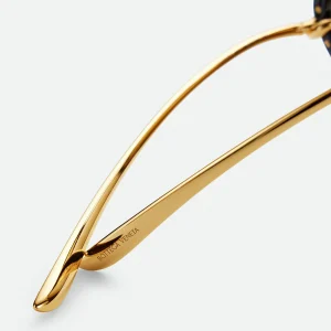BV1418S Black Yellow Aviator Sunglasses