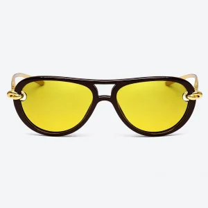 BV1418S Brown / Yellow Knot Sunglasses