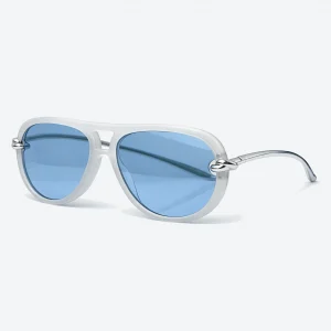 BV1418S Crystal / Blue Knot Aviator Sunglasses