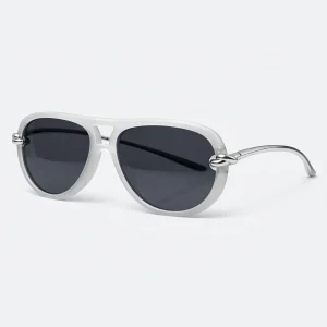 BV1418S Crystal / Grey Knot Aviator Sunglasses