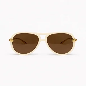 BV1418S Ivory Gold Aviator Sunglasses