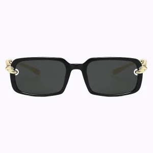 BV1419S Black Rectangle Sunglasses