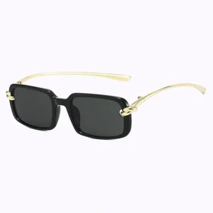 BV1419S Black Rectangle Sunglasses