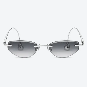 BV1698LA Silver Grey Gradient Rimless Sunglasses