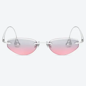 BV1698LA Silver Pink Gradient Rimless Sunglasses