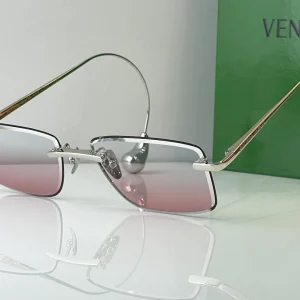 BV1699LA Silver Pink Gradient Rimless Sunglasses