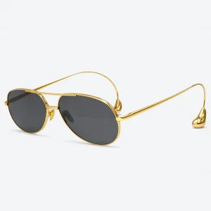 BV1701LA Gold Aviator Sunglasses