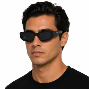 Black Eyewear Angular-Frame Sunglasses