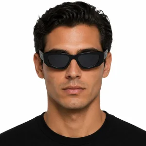 Black Eyewear Angular-Frame Sunglasses