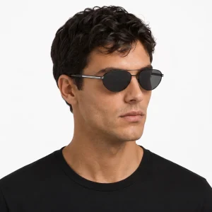 Black PR A54S Pilot-Frame Sunglasses