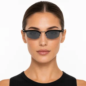 Black Runway Sunglasses – Retro Browline Frame
