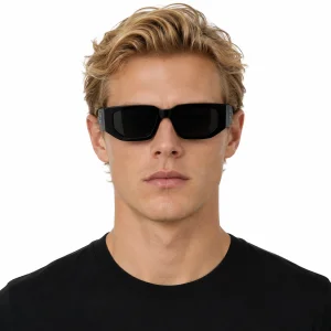 Black Sunglasses with Signature Triangle Logo