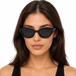 Cat-Eye Sunglasses – Black Frame