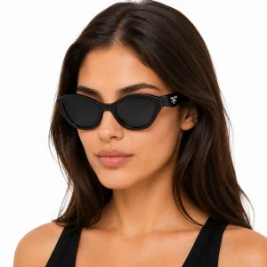Cat-Eye Sunglasses – Black Frame