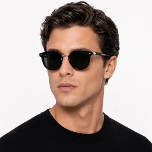 Chic Rounded Sunglasses – Black Lenses