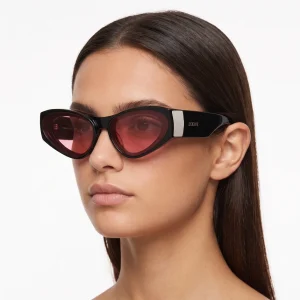 Front Lenses Cat-Eye Sunglasses Black