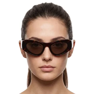 Front Lenses Cat-Eye Sunglasses Havana