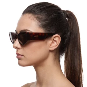Front Lenses Cat-Eye Sunglasses Havana