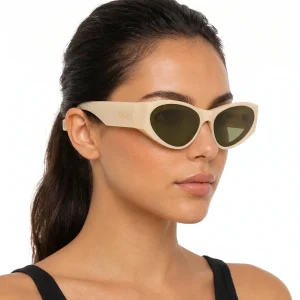 Front Lenses Cat-Eye Sunglasses Milky Ivory