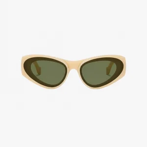 Front Lenses Cat-Eye Sunglasses Milky Ivory