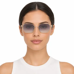 Gold Triangle Logo Sunglasses – Gradient Lenses