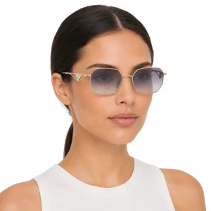 Gold Triangle Logo Sunglasses – Gradient Lenses