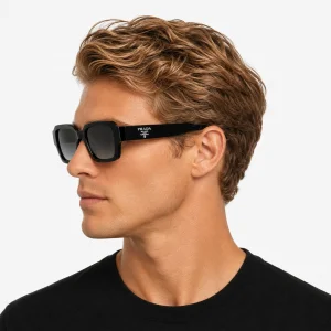 Hexagonal Sunglasses – Black Frame