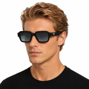 Hexagonal Sunglasses – Black Frame