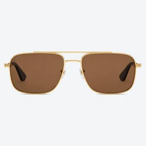 OBE 3158 Gold / Brown Square Sunglasses