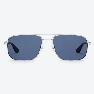 OBE 3158 Silver / Blue Square Sunglasses