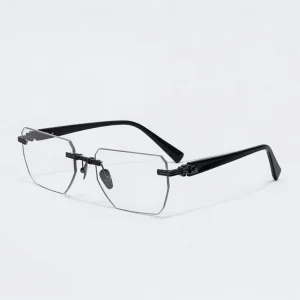 Pierre BPX-150C-53 Rimless Optical Glasses Black