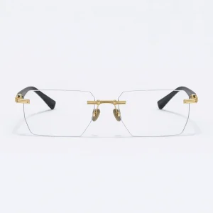 Pierre BPX-150C-53 Rimless Optical Glasses Gold Black