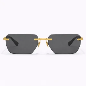 Pierre BPX-150C-53 Rimless Sunglasses Gold Black