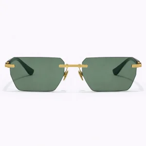Pierre BPX-150C-53 Rimless Sunglasses Gold Green