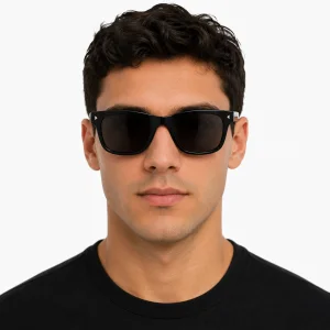Premium Squared Sunglasses – Black Lenses
