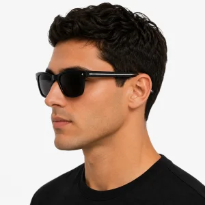 Premium Squared Sunglasses – Black Lenses